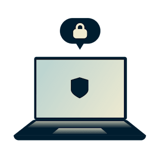 Ordinateur portable connect&eacute; &agrave; Internet via un serveur proxy.