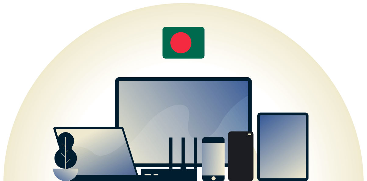 다양한 기기를 보호하는 방글라데시 VPN